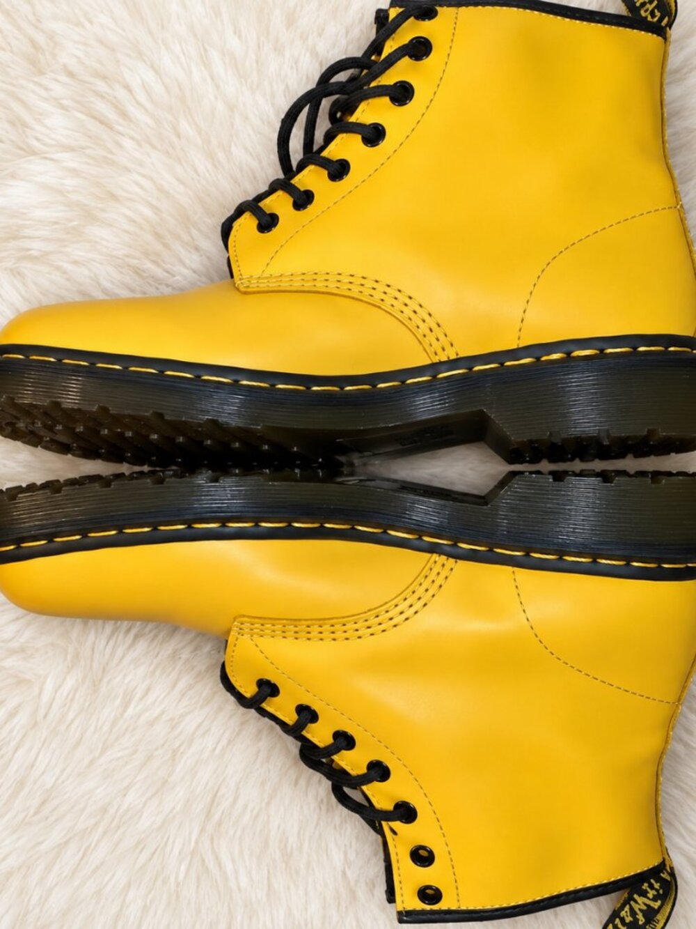 Dr. Martens 1460 Yellow Smooth Leather Boots – Men’s 9 / Women’s 10